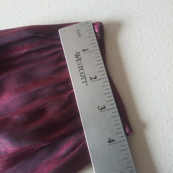 Peach wine metallic long sleeve women's size L blouse - Picture 10 of 13